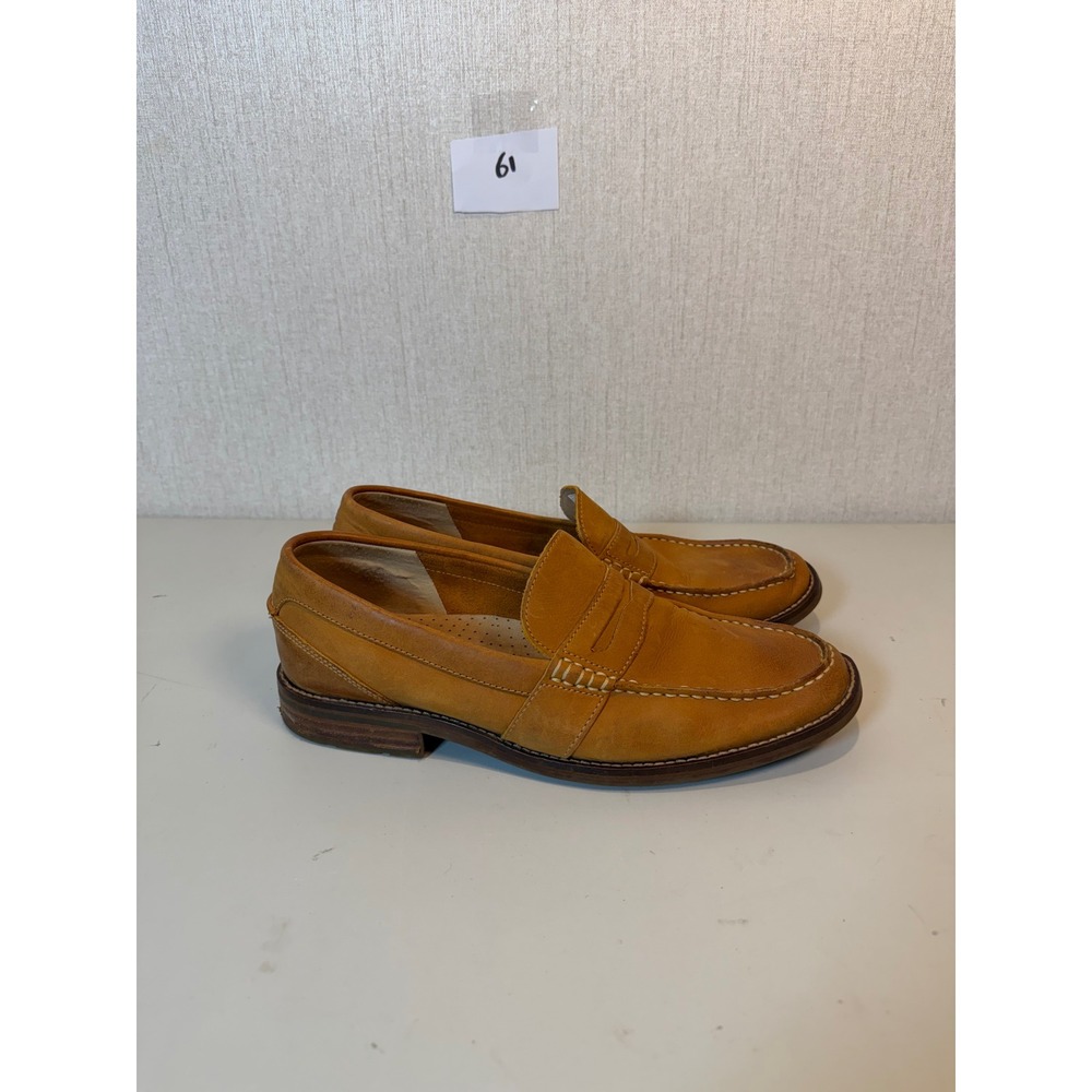 Sperry Top-Sider Mens Tan Brown Leather Penny Loafers Slip On Shoes Size 9M